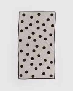 Cream and Black Polka Dot