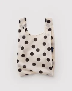 Cream and Black Polka Dot