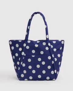 Navy and Cream Polka Dot