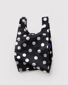 Silver Metallic Polka Dot