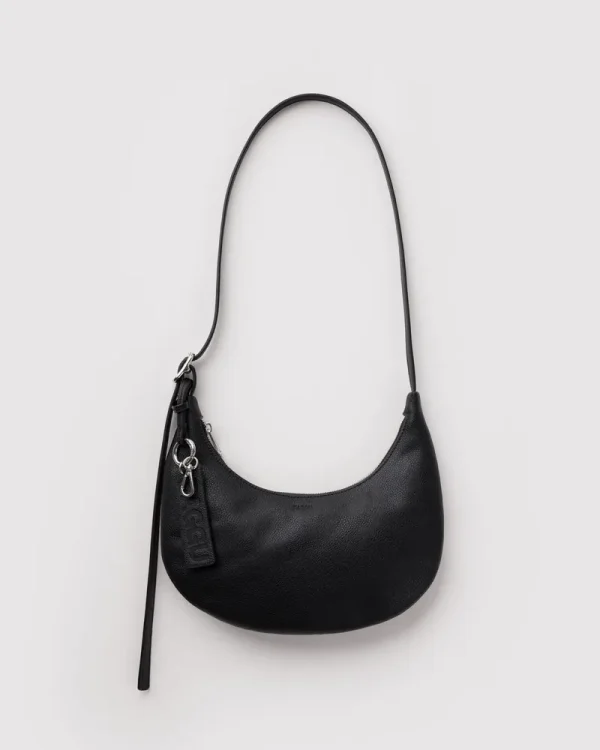Small Recycled Leather Flat Crescent
