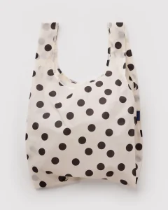 Cream and Black Polka Dot