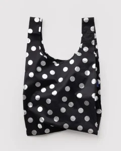 Silver Metallic Polka Dot