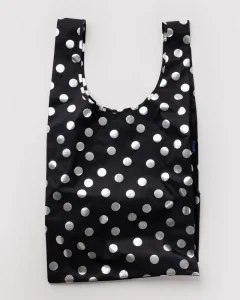 Silver Metallic Polka Dot