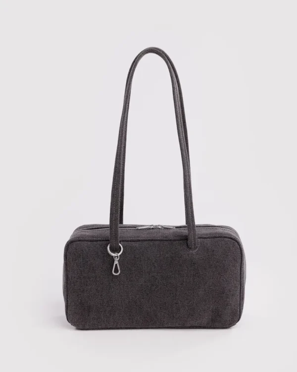 Denim Bowler Bag - Washed Black Denim