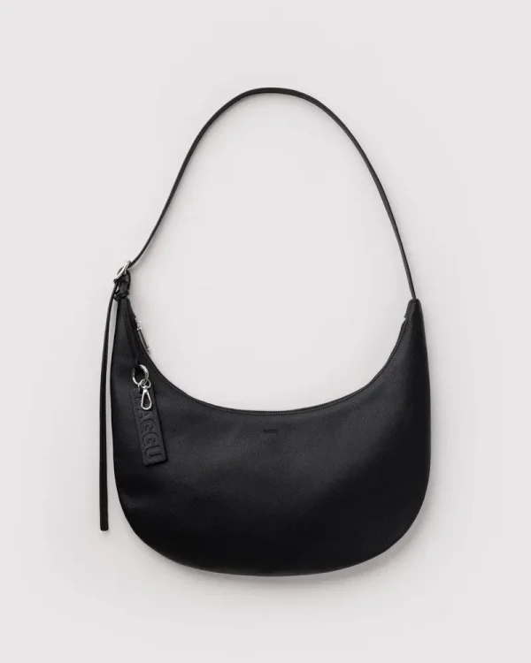 Medium Recycled Leather Flat Crescent