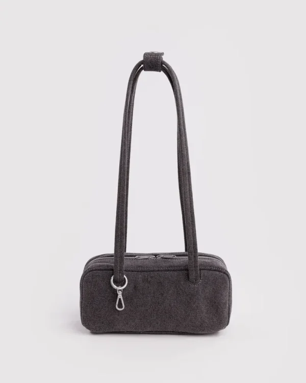 Small Denim Bowler Bag - Washed Black Denim