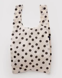 Cream and Black Polka Dot