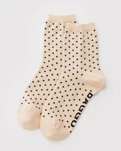 Micro Cream and Black Polka Dot